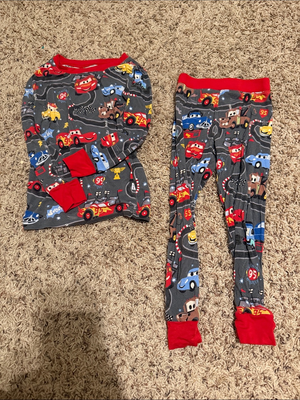 Little Sleepies Lightening McQueen/Cars Pajamas - 2T